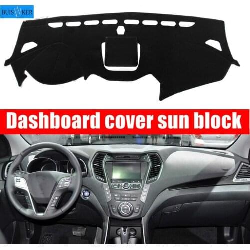 Car Dashboard Cover Mat Pad Sun Shade Instrument Cover Carpet Accessories For Hyundai Santa Fe IX45 Maxcruz 2013 2014 2015 -2018