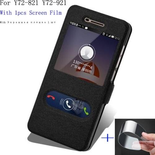 For Coolpad Tiptop mini Y72-821 Case Cover Flip Leather With Smart View Window Protection Shell for Coolpad Y72-921 Holster case
