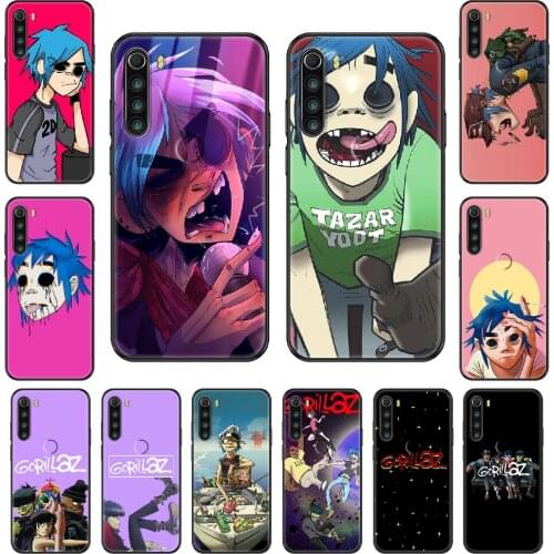 Gorillaz band Phone case For Xiaomi Redmi Note S2 4 5 6 7 8 A S X Plus Pro black fashion funda tpu back silicone cell cover