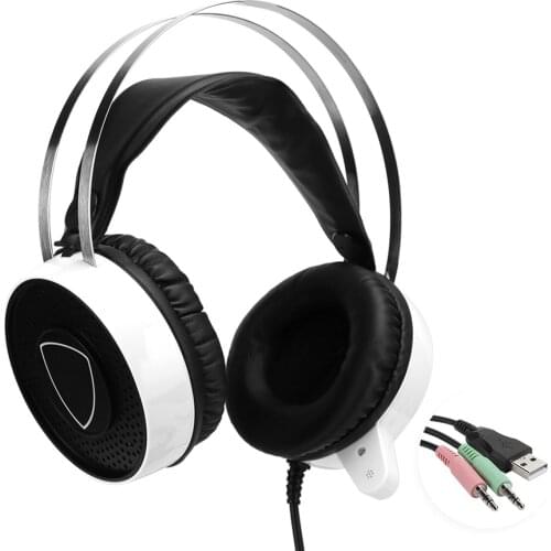 SOONHUA Gaming Headphone For PS4 Noise Reduction Microphone Earphone Colorful Breathing Light Head‑Mounted Headset Dropshipping