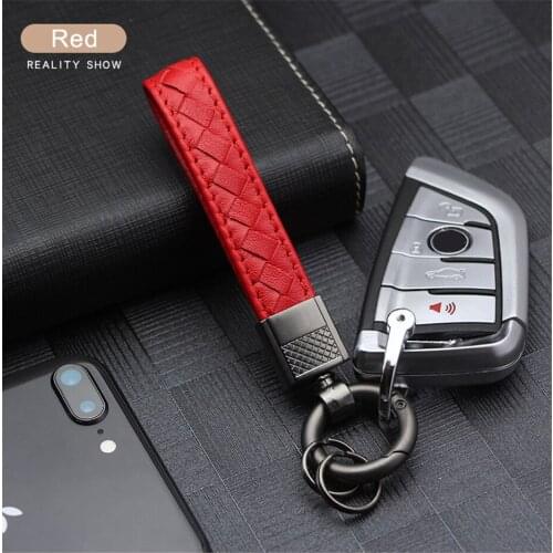 Leather Rope KeyChain Hand Woven Key Ring Car Key Rings For SUZUKI SWIFT VITARA JIMNY GRAND VITARA Keychain Key Accessories