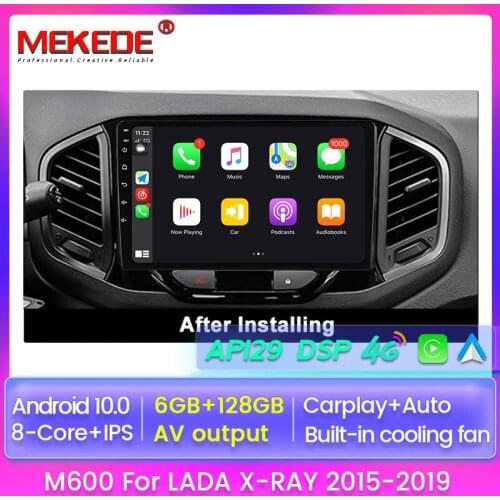 MEKEDE 6GB+128G IPS Android 10 Car GPS Navigation Multimedia Player GPS Carplay AUTO for LADA X Ray Xray 2015 2016 2017 2019