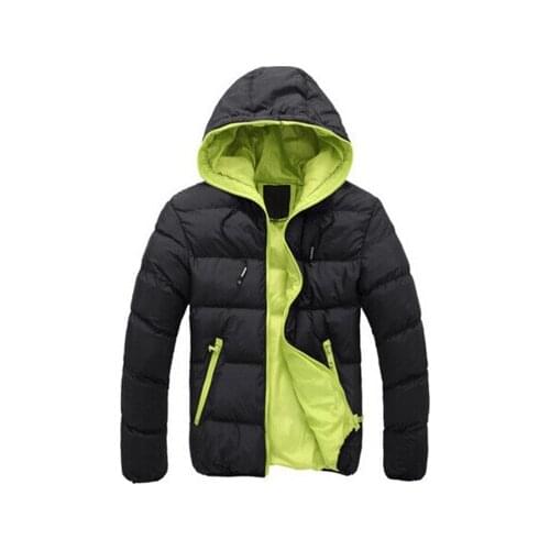 Mens Warm jacket winter hooded Windbreaker Clothes Zipper Sports Trekking Hiking Cotton Casual Parkas Coat Outwear Male Slim Fit