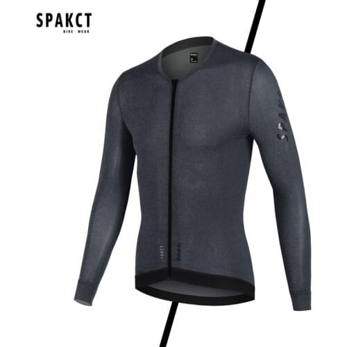 SPAKCT Spring/summer Breathable Long-sleeved Mens Cycling Wear Bicycle Wear Autumn Mountain Bike Equipment Jersey Non-slip Belt