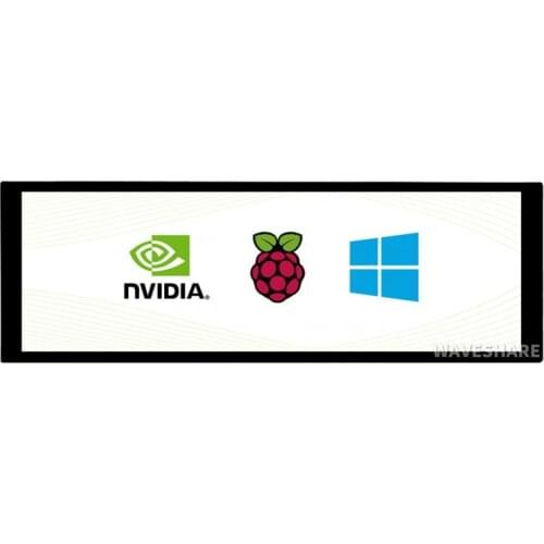 Raspberry Pi 4/3 7.9inch HDMI Touch Display with 400×1280 Resolution Viewing Angle IPS Toughened Glass Cover support Windows 10