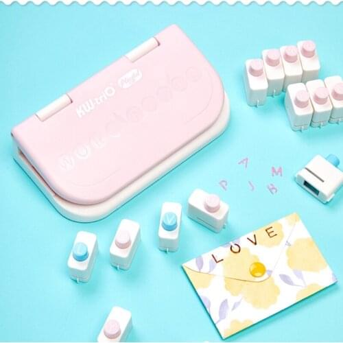 Manual Puncher 26 English Letter Embossing Machine Paper Punch for Scrapbooking Handmade Craft Photo Frame DIY Gift Card Tag