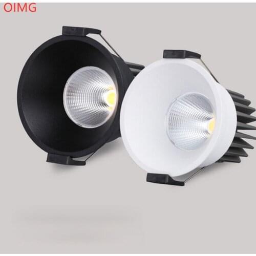 Dimmable Aluminum recessed LED Downlights 7W 10W 12W 15W 18W COB LED Ceiling Lamp Spot lights round led panel light decoration