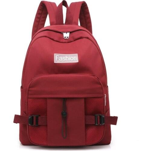Fashion Laptop Computer Polyester Kds School Bags Pure Color Red Black White Shoulder Bag Preppy Travel Backpacks Endurable Tote