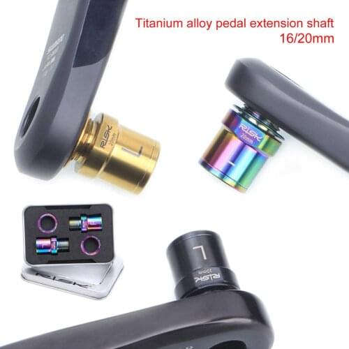 1 Pair Titanium Ti Alloy Bicycle Pedal Axle Extenders Bolts Spacers Bike Pedal Axle Extenders 16mm/20mm For MTB Road Bike Pedals