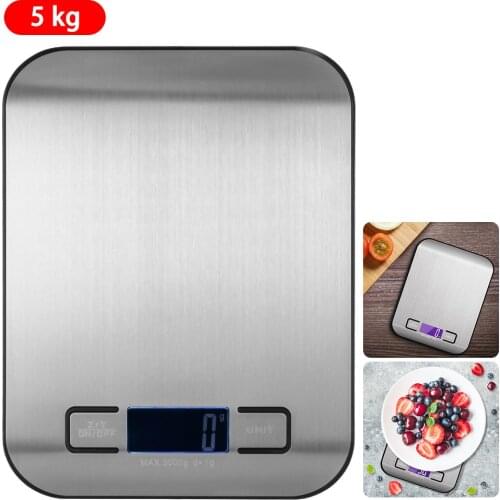 5Kg 10Kg Household Kitchen Scale Stainless Steel Kitchen Scale Electronic Weighing Food Mini Gram Scale Jewelry Baking Scale
