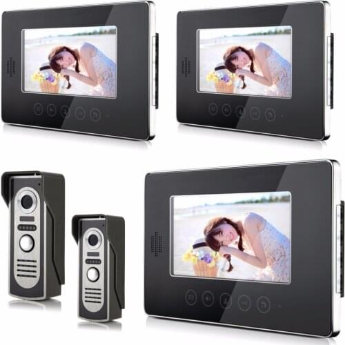 7 Inch Color Touch Keypad 2v3 Video Door Phone Two Way Intercom System