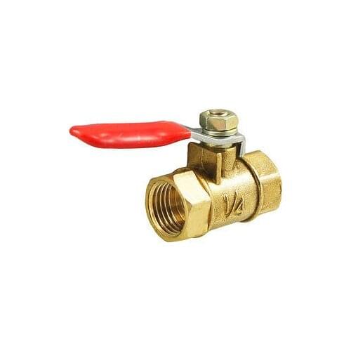 Gold Tone 1/4" Threaded Female Pumping Lever Handle Ball Valve