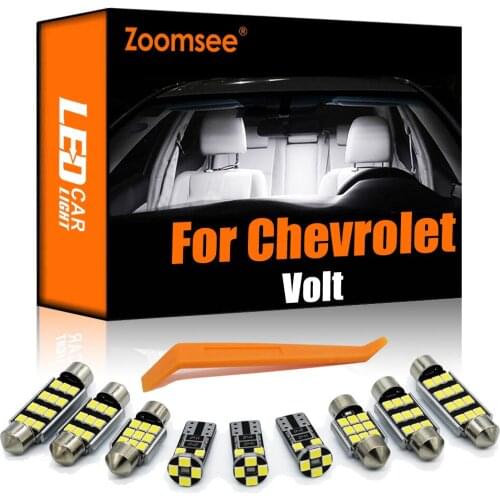 Zoomsee 11Pcs Interior LED For Chevrolet Volt 2010-2015 Canbus Vehicle Indoor Dome Map Reading Light Error Free Auto Lamp Kit