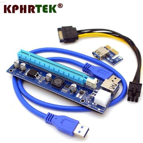 2018 New USB 3.0 PCI-E VER006C Express 1x To 16x Extender Riser Card Adapter Power Cable 50610180428