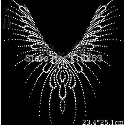 Free shipping Fashion neckline flower design hot fix rhinestone for embellishment,heat transfer rhinestone,sewing accessories