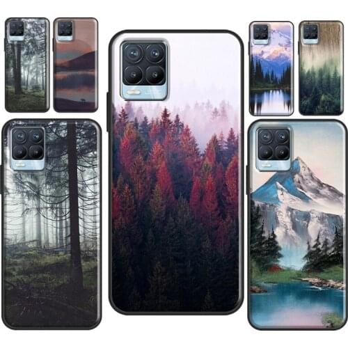 Nature Forest Mountain Case For OnePlus 9 Pro 7 8 T Nord Cover For OPPO Realme C3 C11 C15 C21 GT Neo 6 7 8 Pro