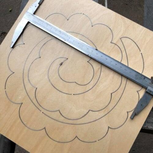 Flower cutting wooden steel die SMR-FL0033-12inch