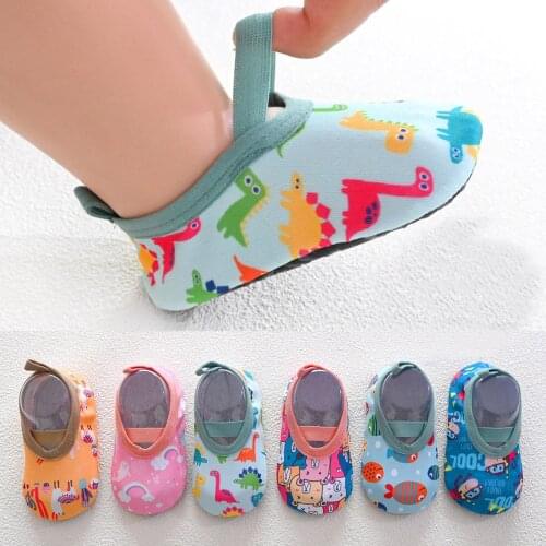 Baby Kids Boys Girls The Floor Socks Barefoot Aqua Non-slip Baby Socks Soft Cotton Cartoon Print Newborn Socks First Walkers