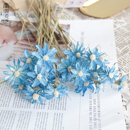 10pcs Artificial Dried Vivid Mini Daisy for Home Accessories Decoration Artificial Gerbera Daisy Flower Bouquet Real Natural