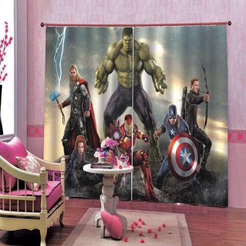 Beautiful Photo Fashion Customized cartoon kids curtains Luxury Blackout 3D Window Curtains For Living Room Bedroom