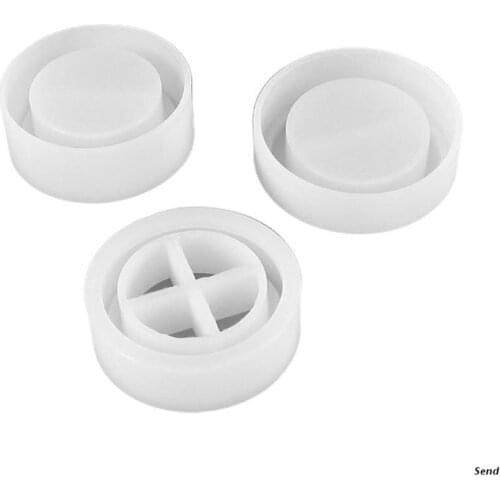 3pcs Round Storage Box Resin Mold Epoxy Silicone Resin Mould DIY Crafts Handcraft Decorations Making for Resin Jewelry Casting