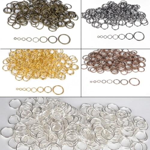 4-20mm Metal Iron Jewelry Link Vintage Loops Open Jump Rings & Split Rings For Connector Jewelry Finding DIY Making Shellhard