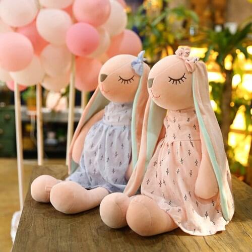 Cute Cartoon Long Ears Rabbit Doll Baby Soft Plush Toys For Children Rabbit Sleeping Mate Stuffed Plush Animal Toys Infants #30