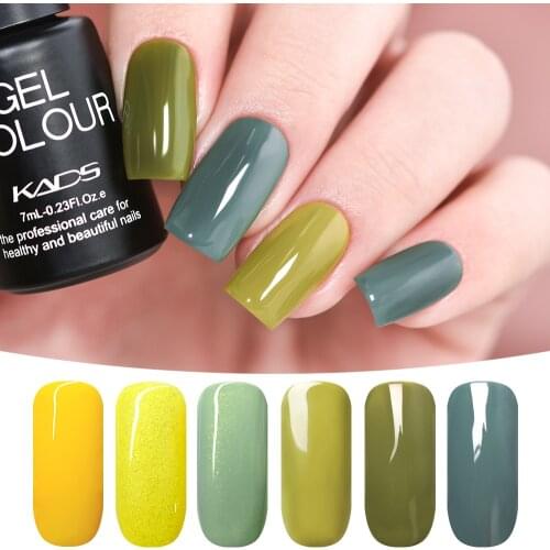 KADS 6pcs/set 7ml Nail Gel Polish UV Gel Polish Soak Off Nail Varnish Kits Semi Permanent LED Nail Gel Lacquer Manicure Nail Art