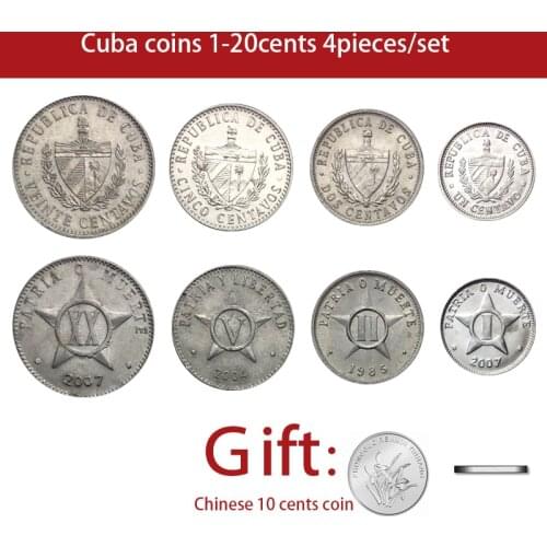Set 4 coins from cube America New Original Coin Unc Genuine Coins 100% real