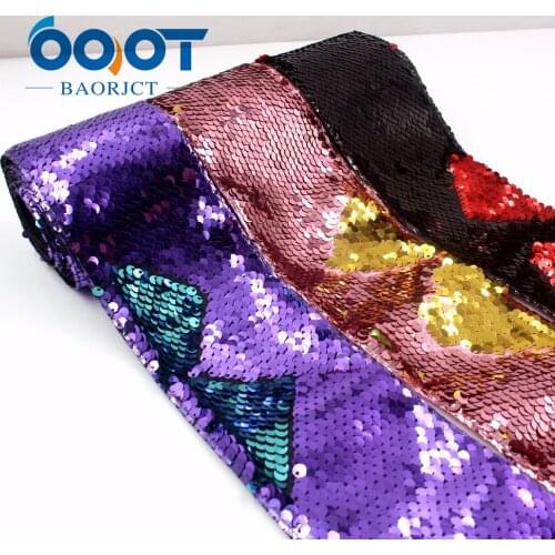 OOOT BAORJCT G-18930-1281,75 mm,2 yards Colorful squama Ribbons,Wedding decoration,Garment accessories, DIY handmade materials