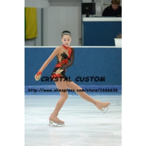 Custom Figure Skating Dresses For Girls Graceful New Brand Ice Skating Dresses For Competition DR4306