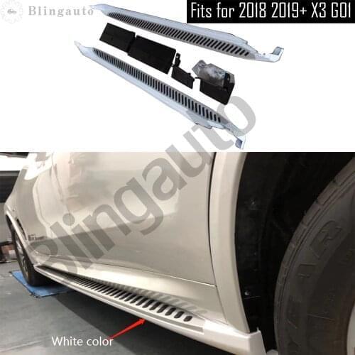 Fits for B-M-W X3 G01 2018 2019 2020 2Pcs left right Aluminium running board side step Nerf bar pedal protector