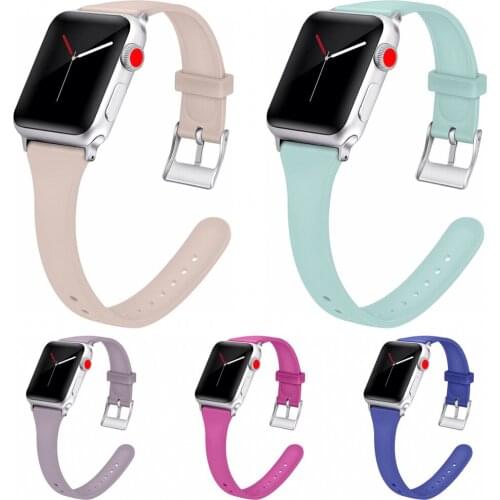 Silicone Elastic Belt Strap for Apple Watch SE Band Serie 6 5 4 3 44mm 40mm Rubber Wrist watchband Bracelet iWatch 42mm 38mm