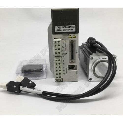 JMC 400W AC Servo Motor Driver Kits 20Bit Absolute Value Encoder 3000rpm-5000rpm 1.27Nm 60mm 220VAC Power-off Memory for CNC