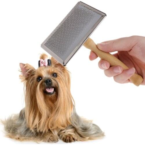 Dogs Hair Remover Brush Pet Cat Grooming Brush Wood Puppy Big Dog Combs Pet Flea Comb Quality Dog Shedding Comb Cat Supplies