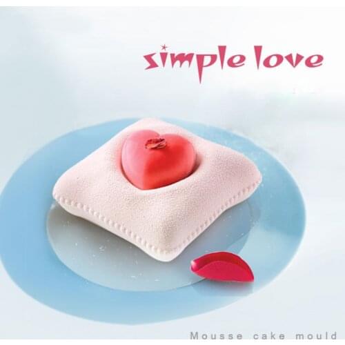 Love Throw Pillow Silicone Mold DIY Love Heart Soap Resin Candle Mold Making Fondant Dessert Baking Cake Decoration Wedding Gift