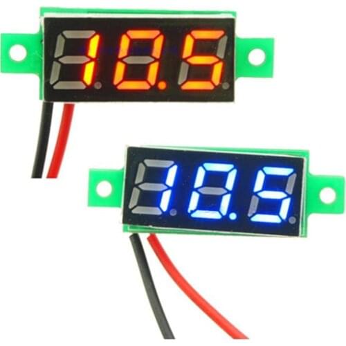 1PCS 0.28" Super Mini Digital Blue LED Display Voltmeter DC 3-30V Volt 2 Wires