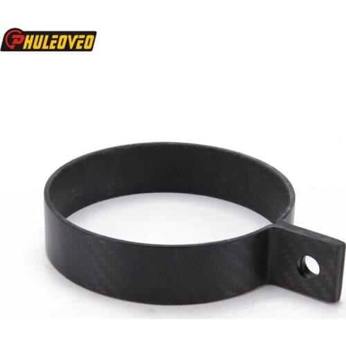 Free Shipping: 9cm 10.2cm Diameter Carbon Fiber Motorcycle Exhaust Pipe Clamps for Round Motorbike Exhaust Mufflers