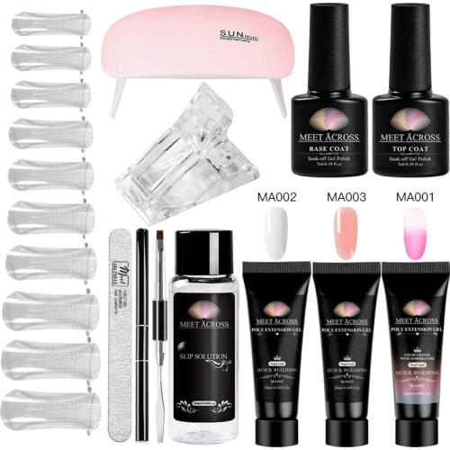 11PCS/Kit Nail Gel Set LED Clear UV Gel Varnish Nail Polish Art Kit Quick Building For Nails Extension Hard Gel Nail Kit
