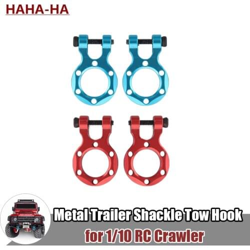 2pcs Metal Trailer Shackle Rescue Tow Hook for 1/10 RC Crawler Car Axial SCX10 90046 Traxxas TRX4 RC4WD D90 TF2 Tamiya CC01