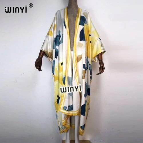 2021 Bikini Cover-ups Beach wear Wonmen kimono cardigan Middle East America Africa bohemia Printed Swim Suit CoverUpTraf Robe