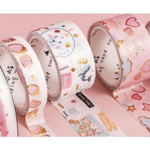 Anime Paper Tape Masking Glue Color Decoration Combination Hand DIY Scrapbooking Label Cartoon Tapes Textured Stickers