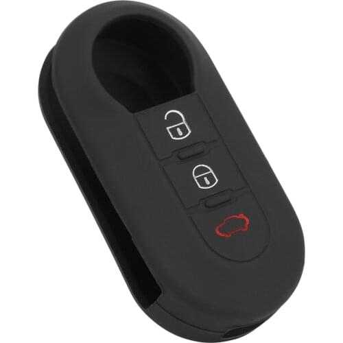 For FIAT 500 500L ABARTH Panda Punto Bravo 3 Button Flip Car Key Cover Case Fob Silicone Key Protect Bag