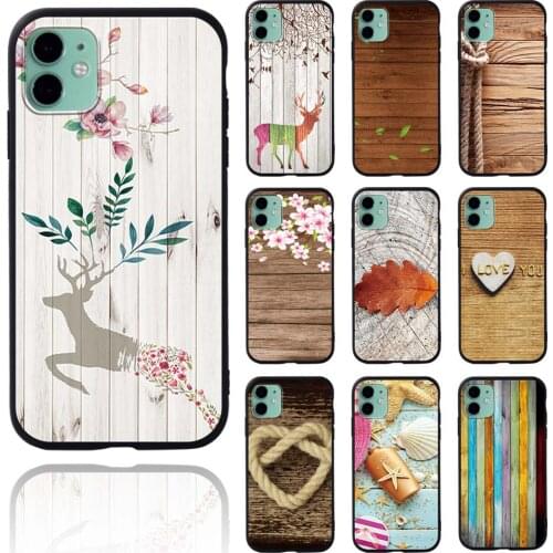Smart Phone Case for Apple Iphone 6/6S/6plus/6S Plus/7/8/7 Plus/8 Plus/SE/XR/11/Pro/11 Pro Max Wood Pattern Anti-fall Shell
