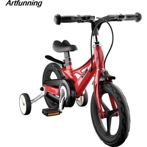 Artfunning Magnesium alloy childrens bicycles for boys and girls 3-5-8 years old bicycles for children 14 inch free Shipping