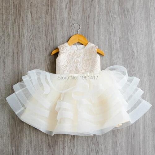 AG0371 Baby Infant Toddler Pageant Clothes Flower Girl Dress Bow Tutu Dress Flower Girl Dress First Birthday Gown