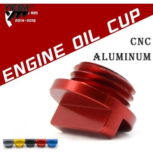 FOR YAMAHA YFZ R3 YFZ R25 2014 2015 2016 YFZ-R3 YZF-R25 CNC aluminum Motorcycle Motorbike Engine Oil Filter Cup Plug Cover Screw