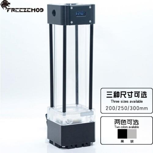 FREEZEMOD water cooler water pump and tank kit integrated VA LCD screen temperature display .PUB-FS6WX