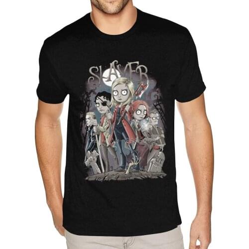 Art Buffy The Vampire Slayer T-Shirt Men Cotton T Shirt Hip Hop Tees Tops Tshirt Harajuku Streetwear