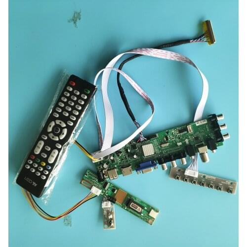 Kit For CLAA154WB03/CLAA154WB03A Panel Controller board 1 CCFL LCD remote DVB-T 30pin Digital HDMI 1280X800 TV VGA USB AV 15.4"